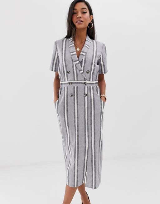 Asos design 2024 tux midi dress