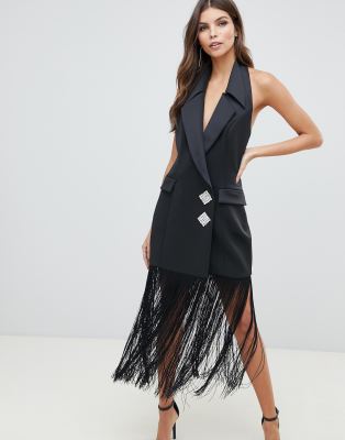 tuxedo mini dress