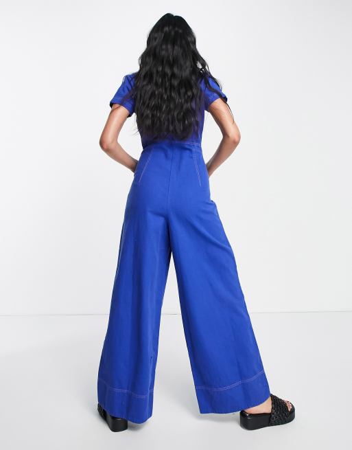 Asos blue hot sale jumpsuit