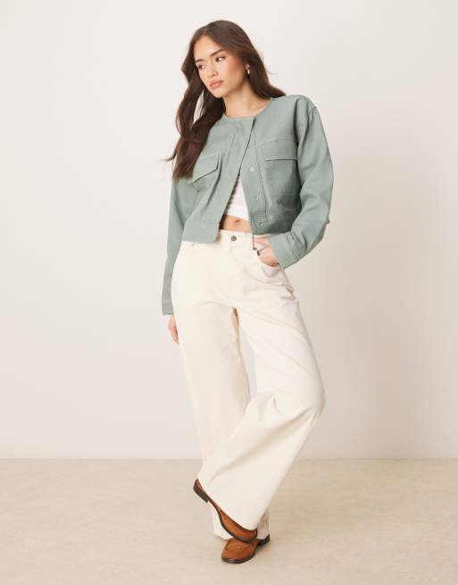ジャケット・アウター Collerless Twill Jacket L＆Wデザイン】上熱シリーズ 内蔵型TAPOKE フード付きアウター