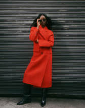 Topshop super oversized brushed trench coat in bright pink | ASOS