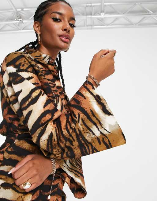 Tiger print hotsell dress asos