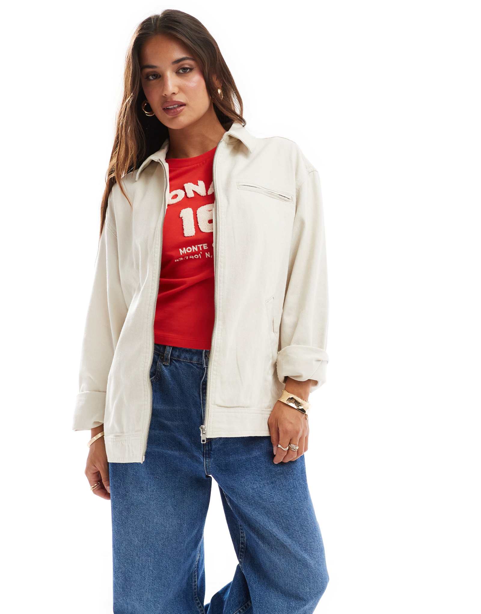 ДИЗАЙНЕРСКАЯ саржевая манжета harrington от ASOS цвета экрю