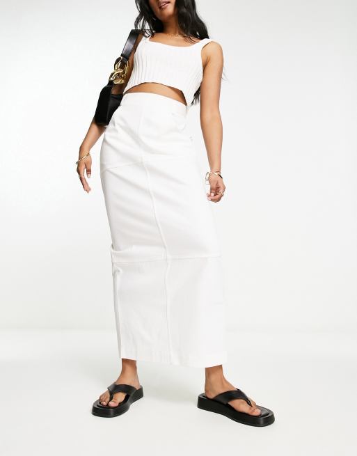 White maxi on sale pencil skirt