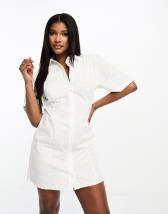 ASOS DESIGN 2 in 1 long sleeve t-shirt mini dress with ponte dress