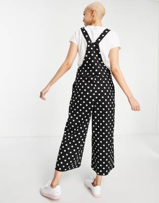 polka dot dungarees topshop