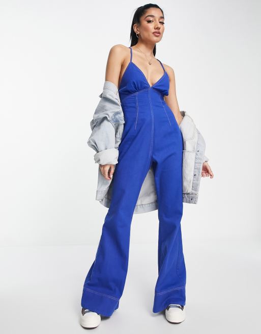 Crossover Wide Leg Jumpsuit