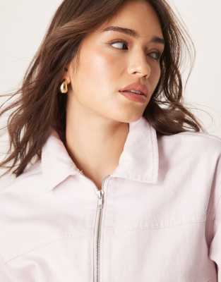 Asos Design Twill Top Collar Jacket