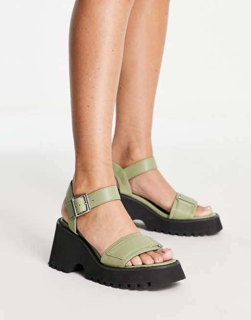 Asos green online sandals