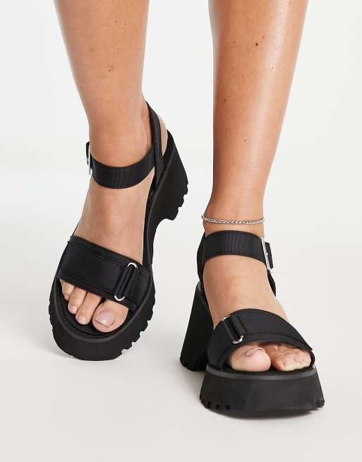 ASOS DESIGN – Twine – Sandalen in Schwarz mit dicker Sohle , 4 von 4