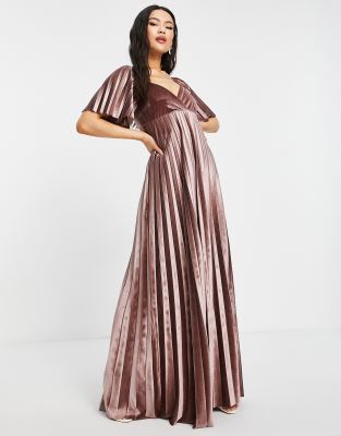 pleated empire dress