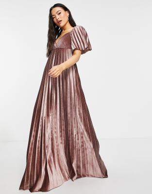 pleated empire dress