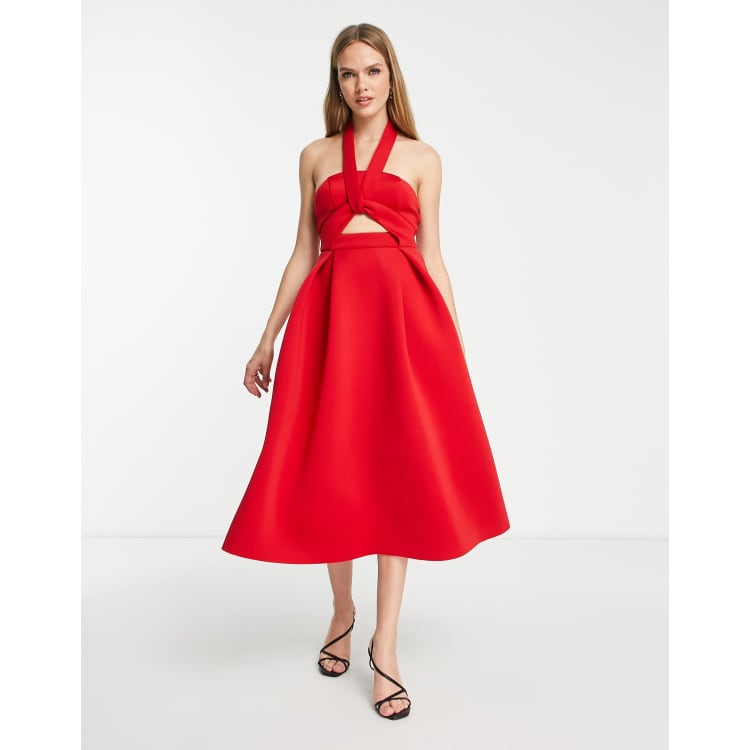 Asos red store prom dress