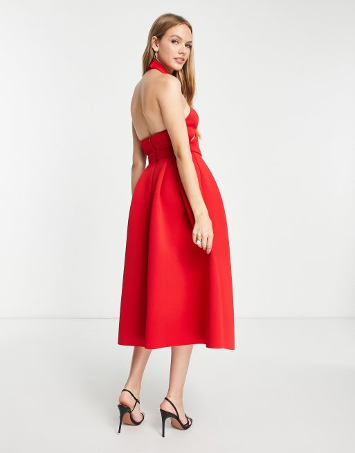 Asos red hot sale prom dress