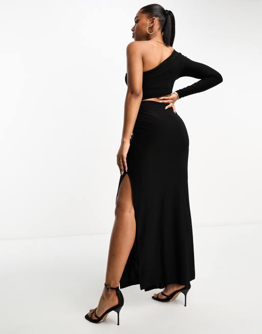 asos black cut out maxi dress ASOS Design - Cut Out Detail Midaxi Dress - Women - Cotton/Spandex - 4 US
