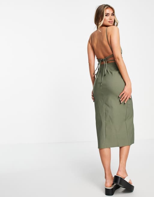 Asos khaki outlet dress