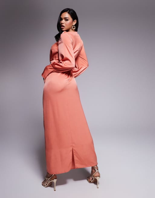 gold twist front maxi dress Gold Sequin Strapless Lace-Up Front Long Prom Dress with Slit Gold / 8