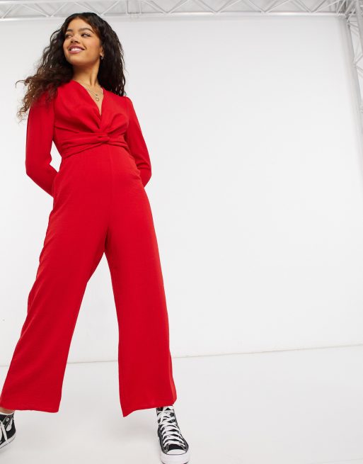 Express twist front sales jumpsuit