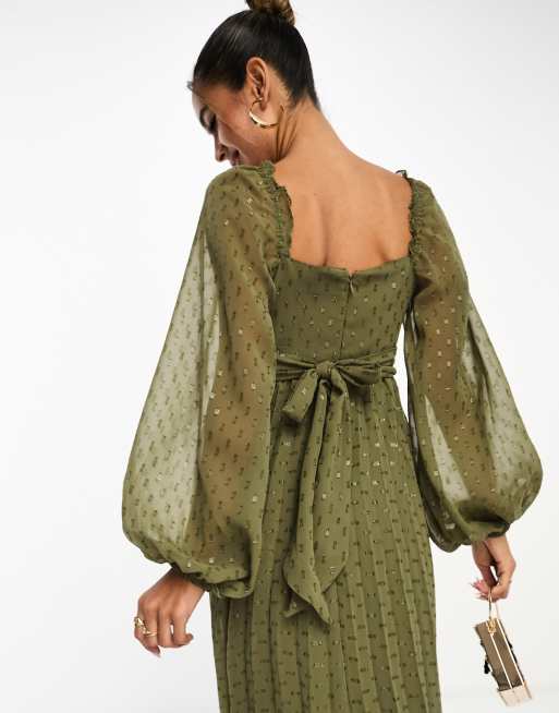 Asos olive clearance green dress