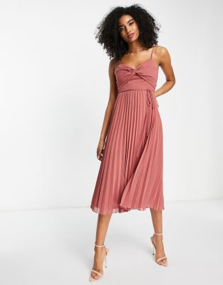 ASOS Edition Twist Front Cami Midi Dress