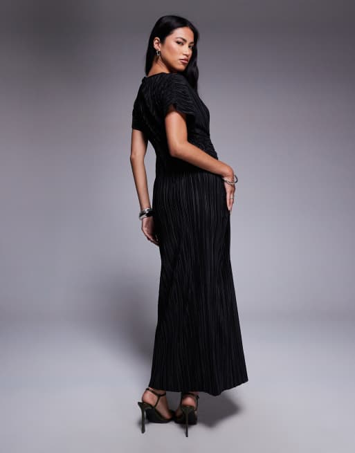 black twist front maxi dress Twist Front Maxi Dress