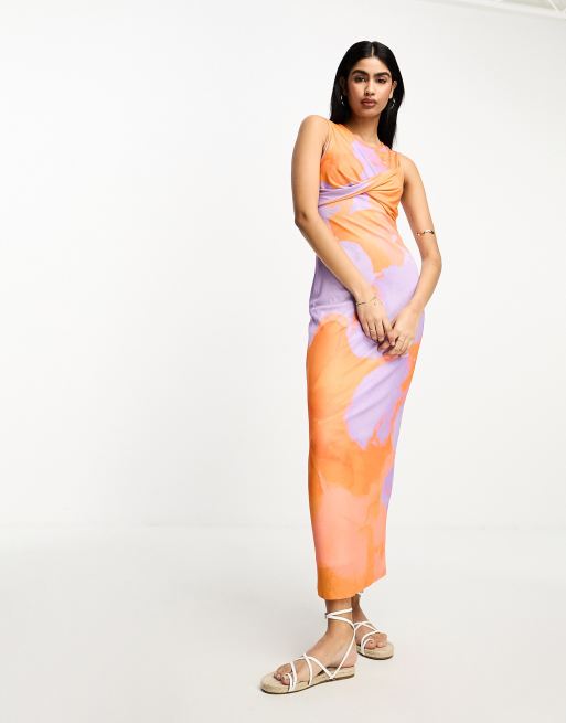 Asos pink hotsell and orange dress