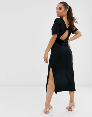 open back shirt dress