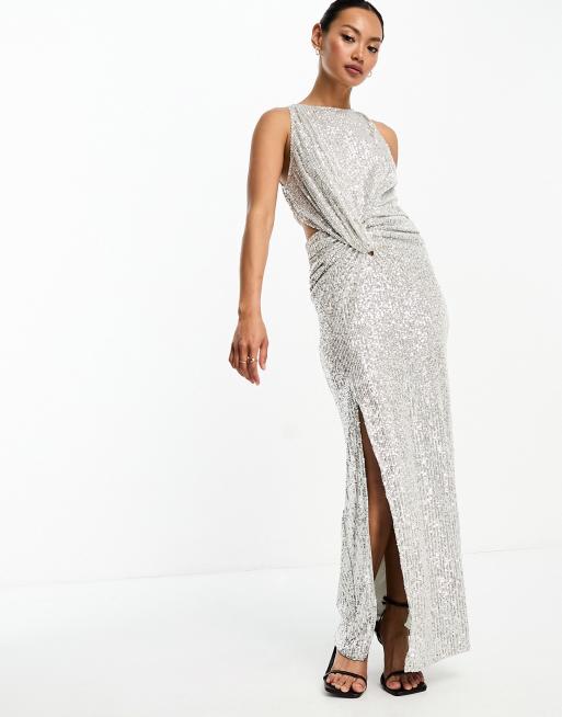 Asos silver gown hotsell