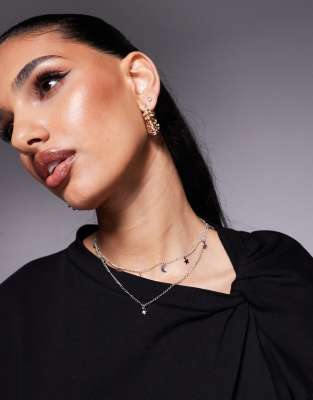 Asos Design Twist Shoulder Detail T-shirt In Black