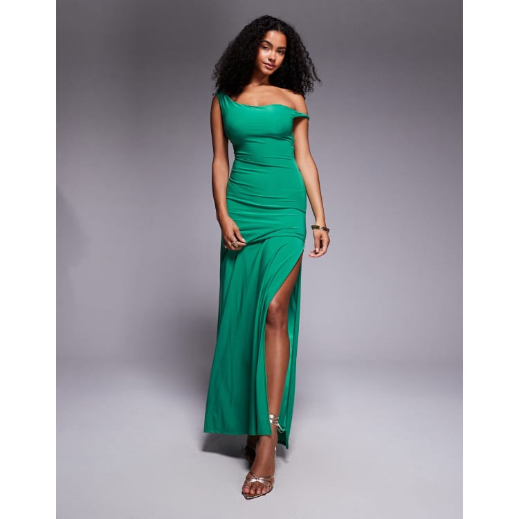 allover lace dresses Allover Lace A-line Bridal Slit Gown by Adrianna Papell 31297 main image 1