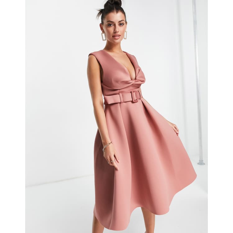 Asos square neck midi prom clearance dress