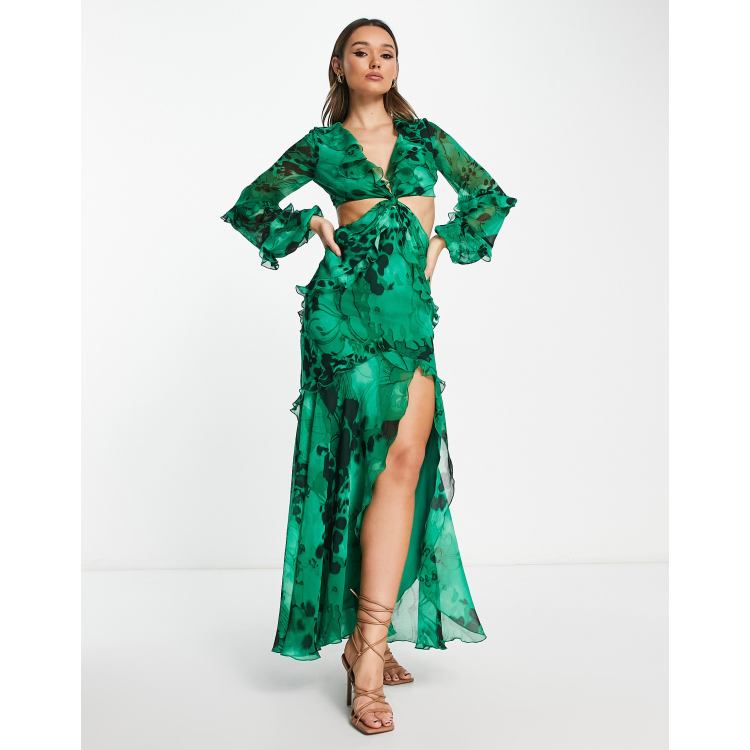 Asos store green maxi