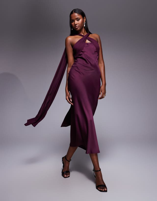ASOS Design - Twisted Detail Maxi Dress - Women - Polyester - 10 US
