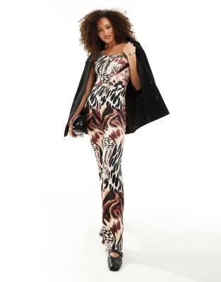 Shop ASOS DESIGN twisted fallen shoulder jumpsuit in leopard print Online – Trendy & Affordable Fashion