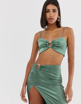 khaki green bralette