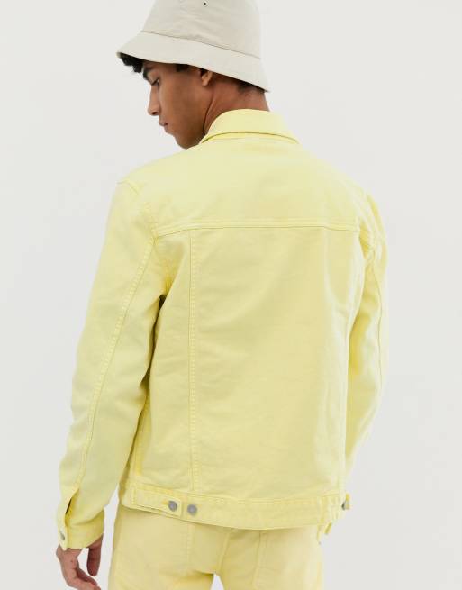 Yellow denim 2024 two piece