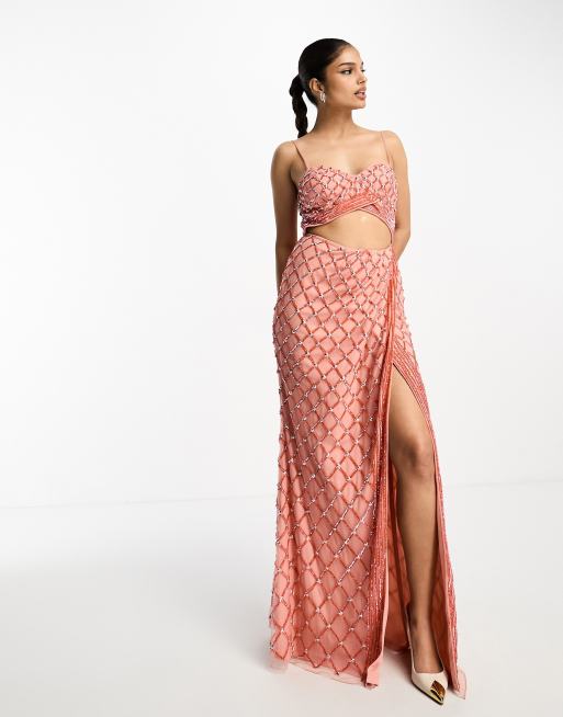 Second Take Sequin Maxi Dress - Rose Gold