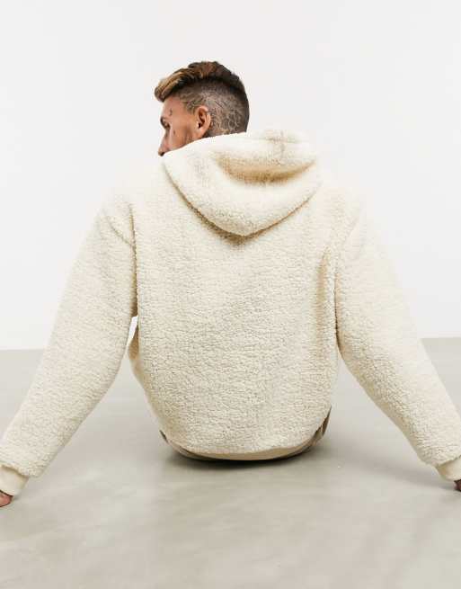 White teddy sale hoodie