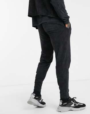 black acid wash sweatpants