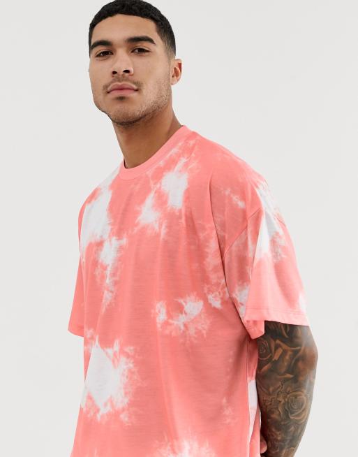 PINK TIE DYE T-SHIRT WITH SIDE FLAPS