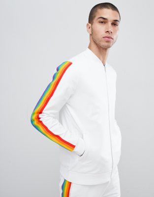 tracksuit with rainbow stripe