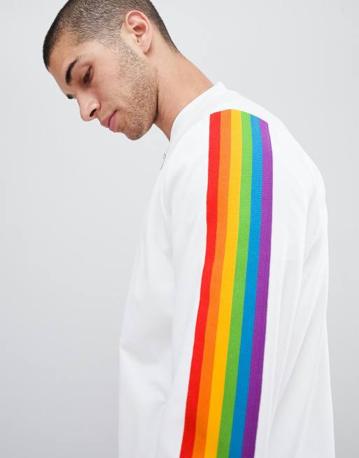 Rainbow Stripe - White