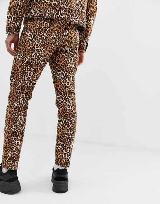 Asos leopard hot sale jeans