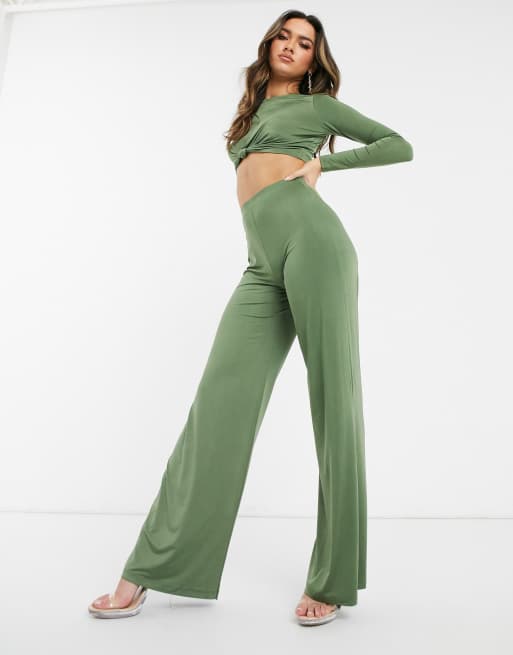 ASOS DESIGN slinky flare trouser