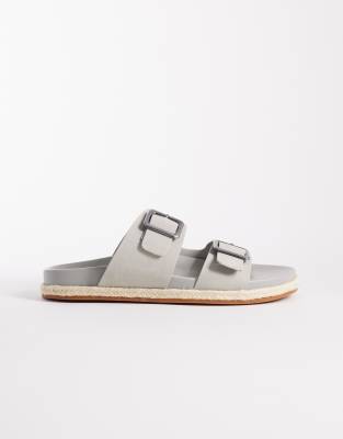  two strap sandal with buckles 