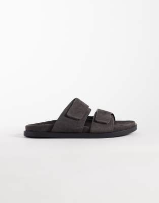 Asos Design Two-strap Sandals In Black