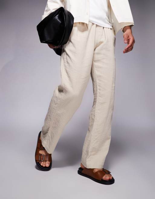 ASOS DESIGN two strap sandals in tan, 3 of 4