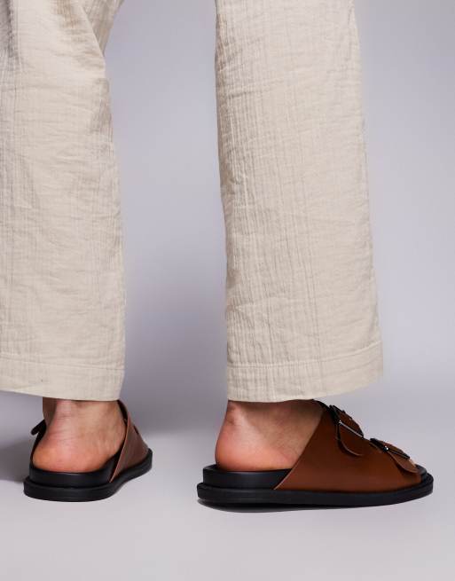 ASOS DESIGN two strap sandals in tan, 4 of 4