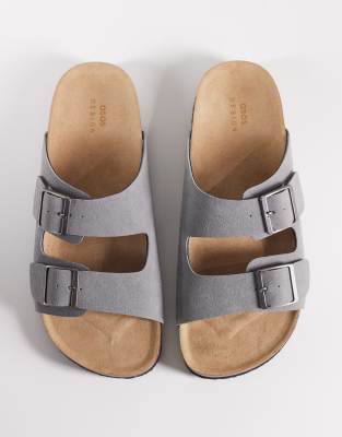  two strap sandals with cork sole 