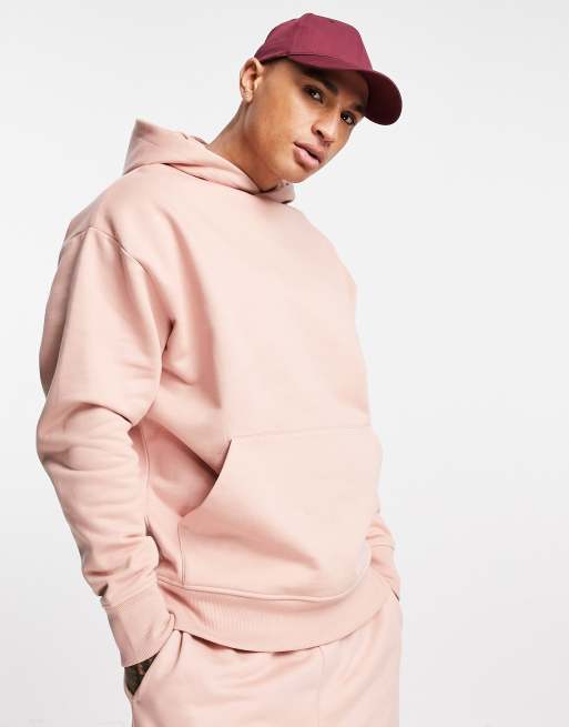 ASOS DESIGN - Tyk oversized hoodie i lyserød - Del af sæt - PINK